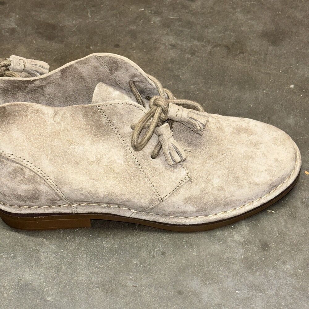 Hush Puppies Sz 6.5 Cyra Catelyn Suede Leather Chukka Ankle Boot Laced Up Casual - Picture 6 of 12